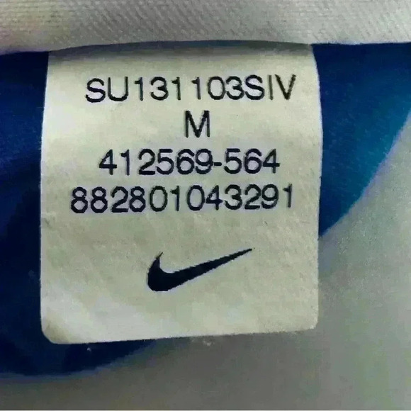 Nike Dri-Fit Athletic Shorts, Women’s Size Medium, Royal Blue with Yellow Stripe - Picture 10 of 12